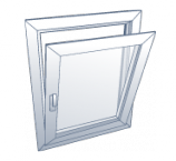 Ventana abatible con eje horizontal